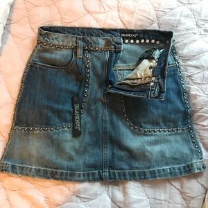 NWT Blank NYC Denim Studded Skirt Size 25